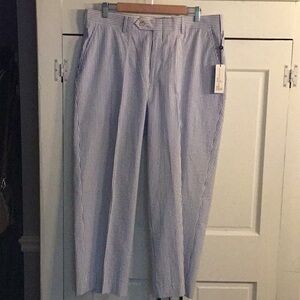 NWT Men’s Blue / White Seersucker Turtleson Classic fit Trousers